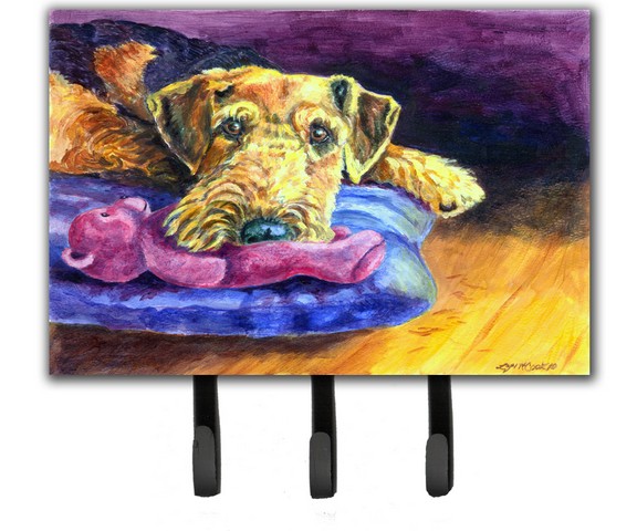 7345TH68 Airedale Terrier Teddy Bear Leash & Key Holder