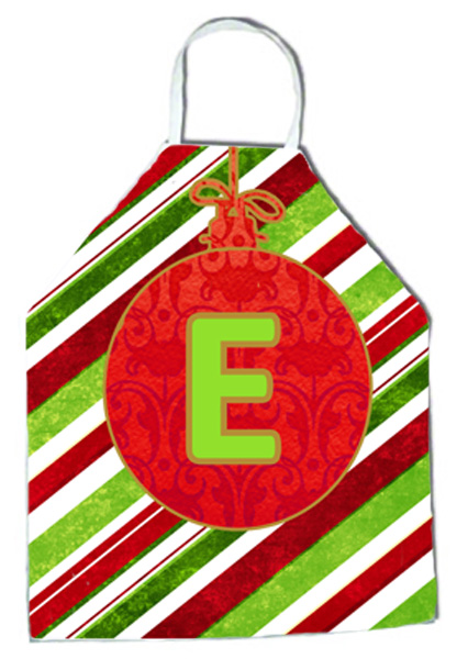 Picture of Carolines Treasures CJ1039-EAPRON Christmas Oranment Holiday Initial Letter E Apron