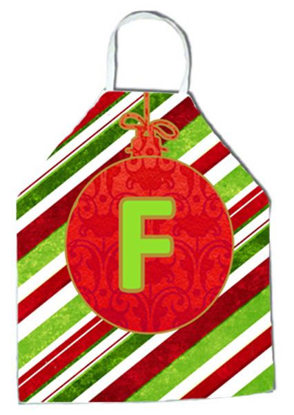 Picture of Carolines Treasures CJ1039-FAPRON Christmas Oranment Holiday Initial Letter F Apron