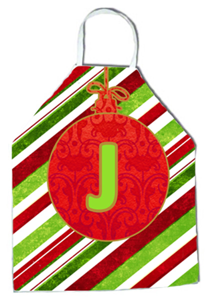 Picture of Carolines Treasures CJ1039-JAPRON Christmas Oranment Holiday Initial Letter J Apron