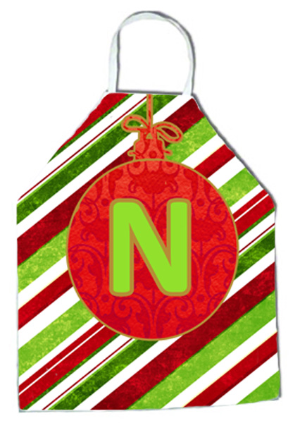 Picture of Carolines Treasures CJ1039-NAPRON Christmas Oranment Holiday Initial Letter N Apron