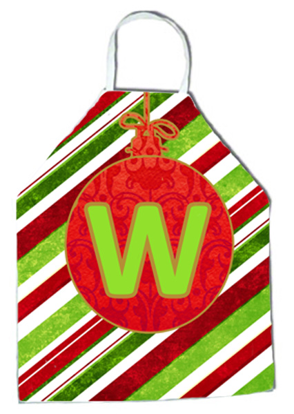 Picture of Carolines Treasures CJ1039-WAPRON Christmas Oranment Holiday Initial Letter W Apron