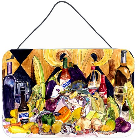 Crystal Hot Sauce With Fleur De Lis And Wine Wall and Door Hanging Prints