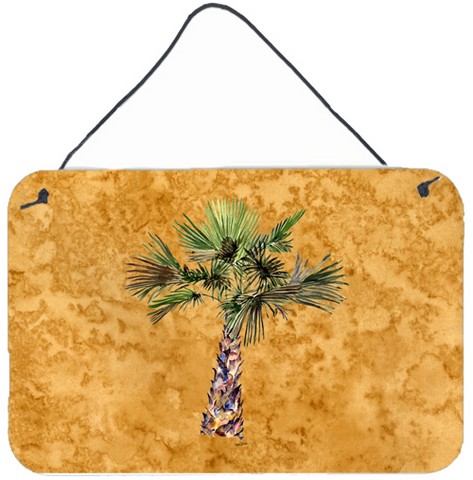 Palm Tree On Gold Wall and Door Hanging Prints