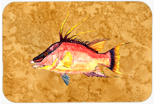 Picture of Carolines Treasures 8751LCB Hog Snapper On Gold Glass Cutting Board- Large