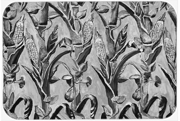 Picture of Carolines Treasures 8929LCB Corn Ironwork Fence Glass Cutting Board- Large
