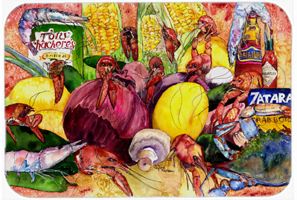 8698MP Crawfish With Spices And Corn Mouse Pad- Hot Pad & Trivet