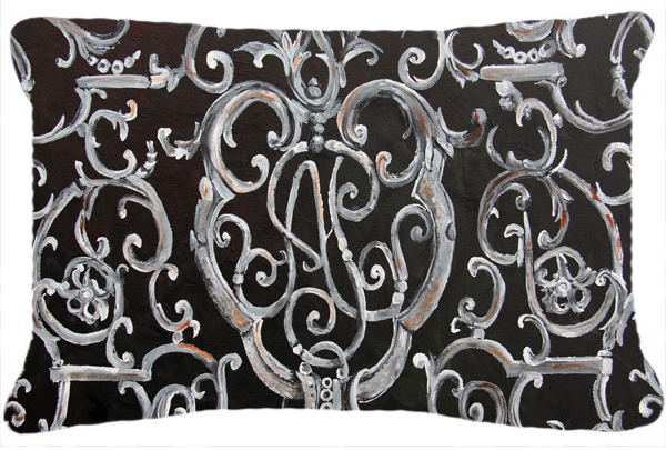 Ironwork Fence Canvas Fabric Decorative Pillow