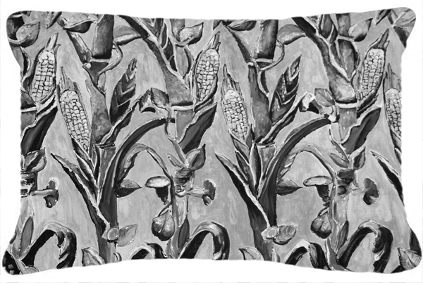 Corn Ironwork Fence Canvas Fabric Decorative Pillow
