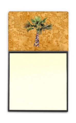 Palm Tree On Gold Sticky Note Holder