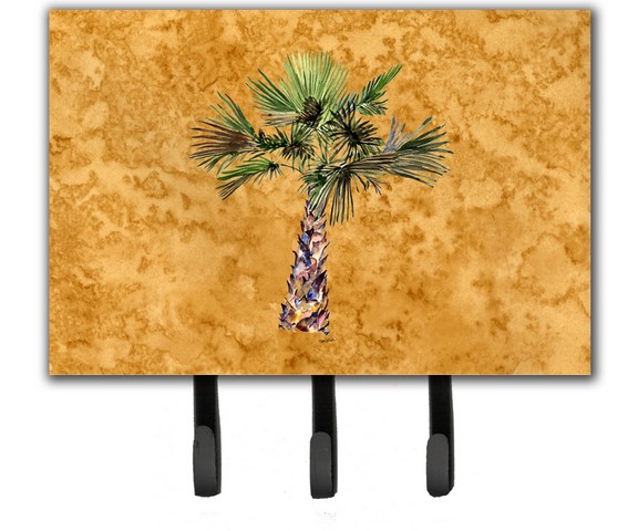 Palm Tree On Gold Leash & Key Holder