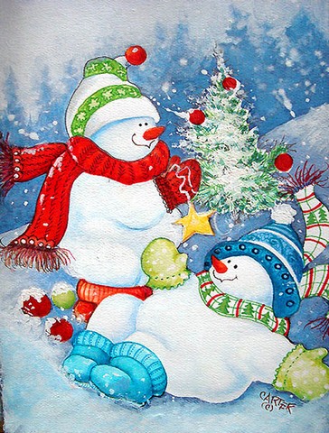The Teens Celebrate Snowman Flag Garden Size
