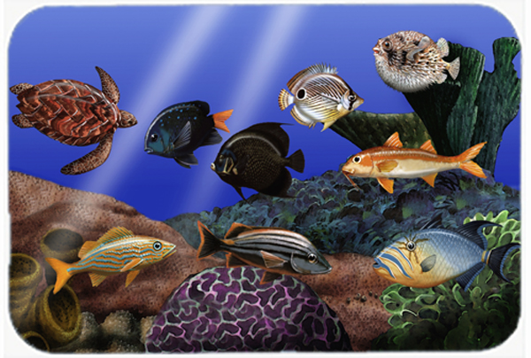 Undersea Fantasy 1 Glass Cutting Board- - Large