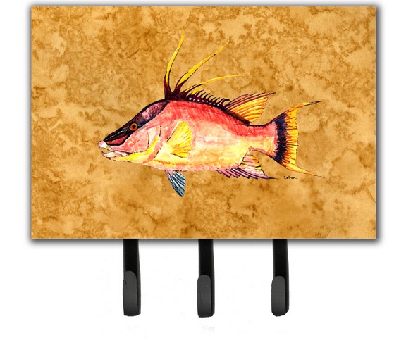 Hog Snapper On Gold Leash & Key Holder