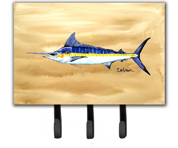 8754TH68 Swordfish On Sandy Beach Leash & Key Holder