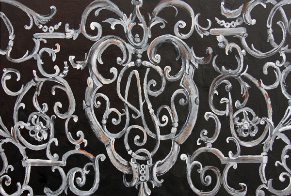8927PLMT Ironwork Fence Fabric Placemat