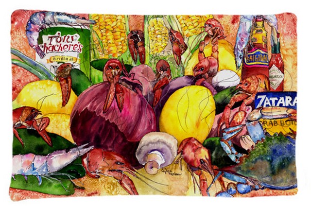 Crawfish With Spices And Corn Fabric Standard Pillowcase
