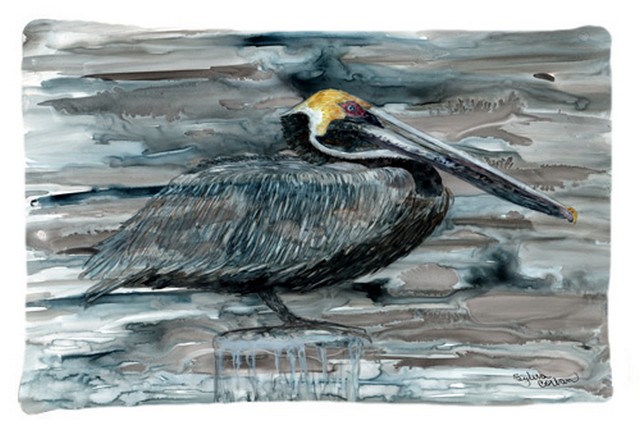 Pelican In Grey Fabric Standard Pillowcase