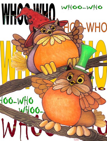 Whoo Who Owl Flag Garden Size