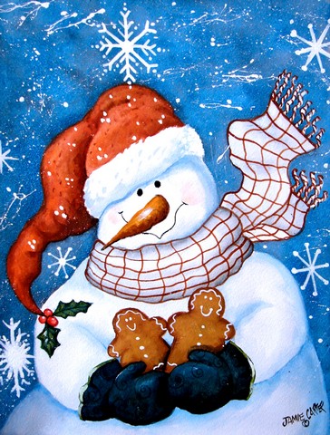 Gingerbread And Snowflake Snowman Flag Canvas House Size