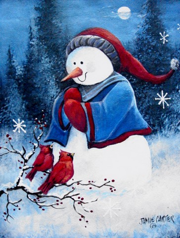 Hello Winter Friends Snowman Flag Canvas House Size