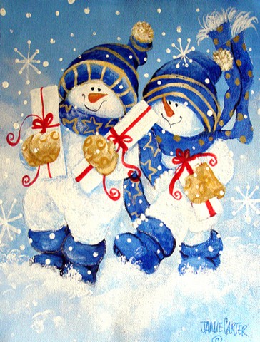 Holiday Delivery Snowman Flag Canvas House Size