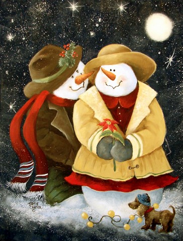 Love At Christmas Snowman Flag Canvas House Size