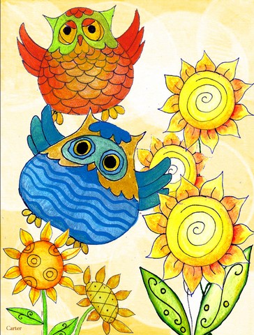 Celebrate Owl Flag Canvas House Size