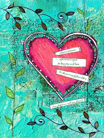 Heartfelt Wish Valentines Day Flag Canvas House Size