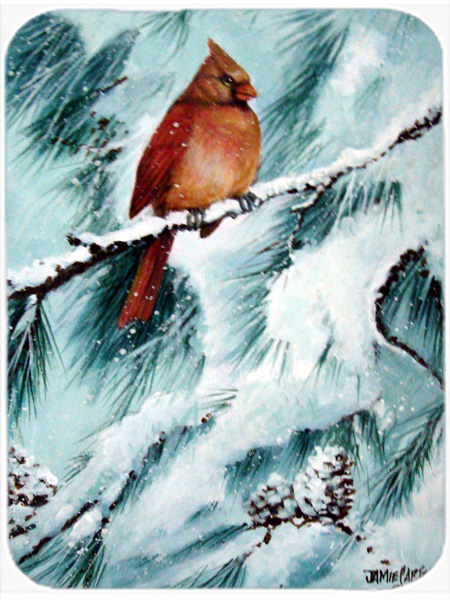 Winters Glory Redbird 2 Northern Cardinal Glass Cutting Board- Large