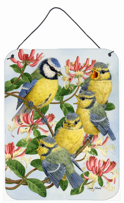 Eurasian Blue Tits At Feeding Time Wall and Door Hanging Prints