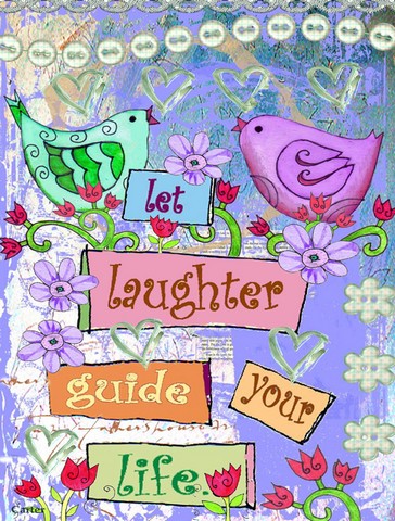 Let Laughter Guide Your Life Inspirational Flag Canvas House Size