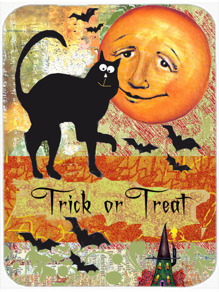Trick & Treat Moon Halloween Glass Cutting Board, Large