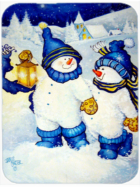 Follow Me Snowman Glass Cutting Board- Large