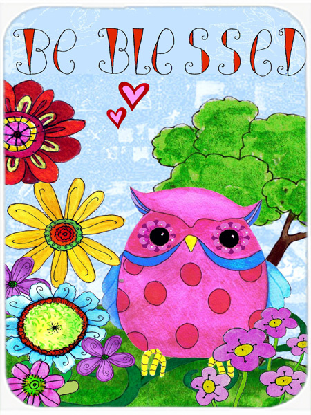 Be Blessed Owl Glass Cutting Board- Large