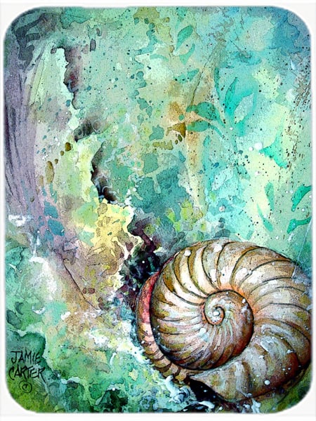 The Treasure Of The Surf Shell Glass Cutting Board - Large