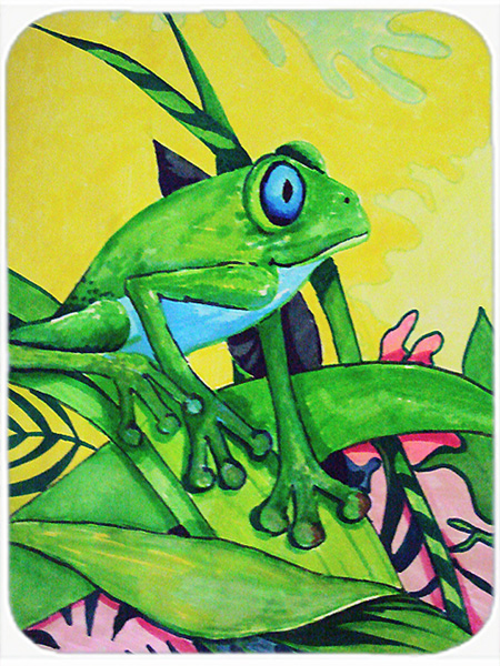 Summer Daze Frog Glass Cutting Board- Large