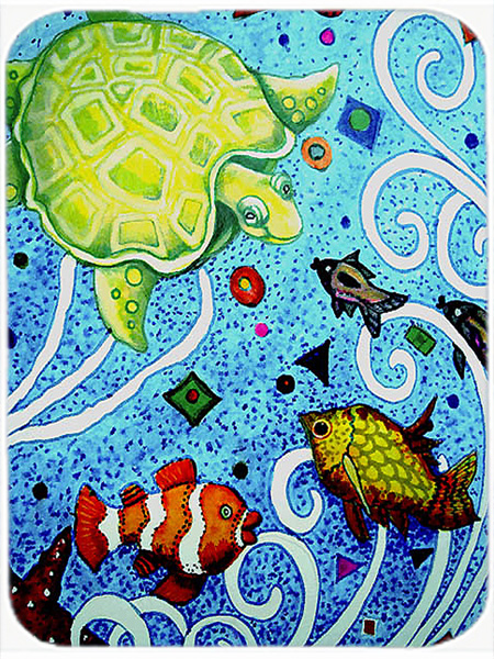 Turtle Time Turtle Glass Cutting Board- Large