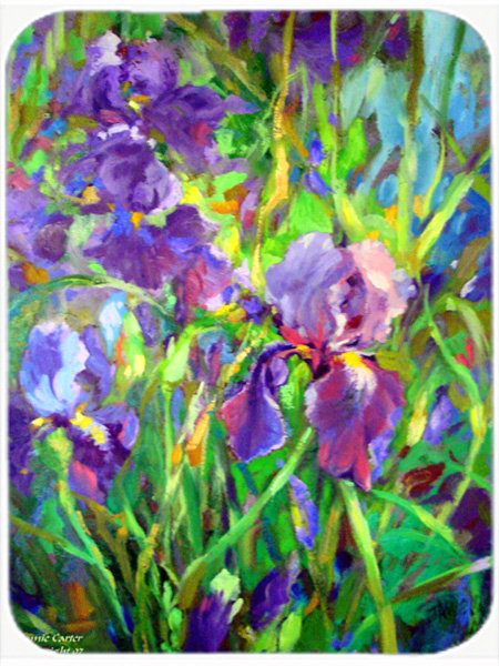Iris By The Well Glass Cutting Board- Large