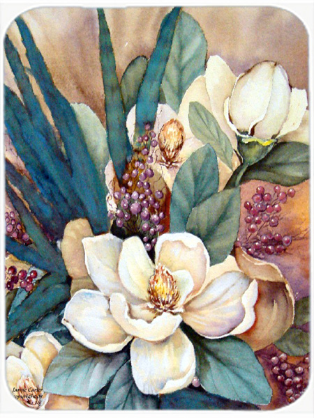 Southern Magnolias Glass Cutting Board- Large