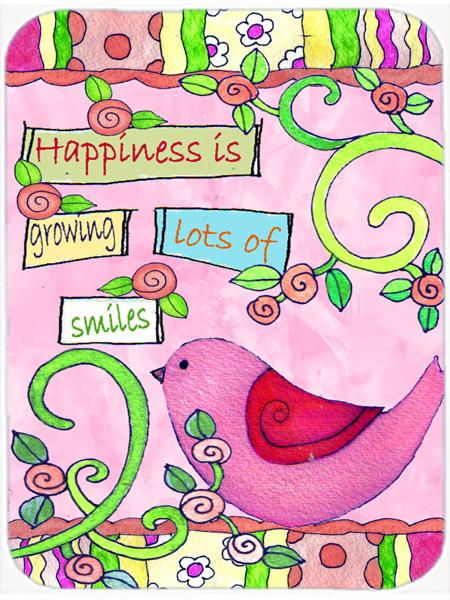 Flower Happiness In Growing Glass Cutting Board- Large