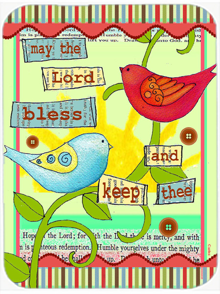 PJC1054LCB May The Lord Bless You And Keep You Inspirational Glass Cutting Board- Large