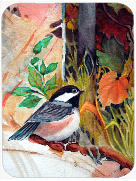 Fence Sitter Chickadee Glass Cutting Board- Large