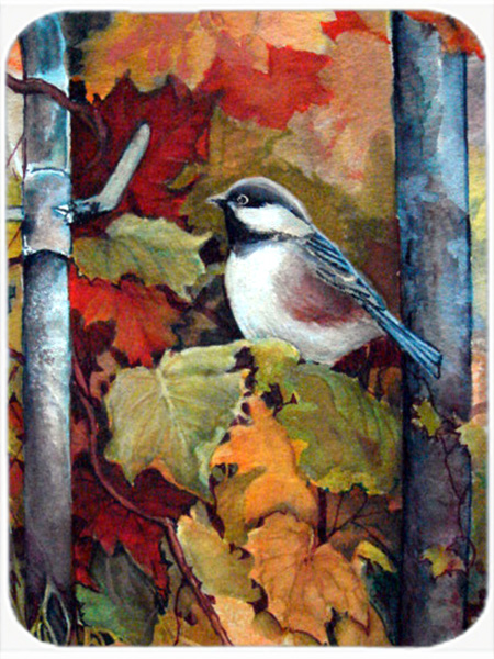 Fence Sitter Chickadee Glass Cutting Board- Large