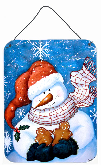 Gingerbread And Snowflake Snowman Wall and Door Hanging Prints