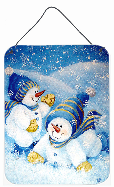 Snow Babies At Play Snowman Wall and Door Hanging Prints