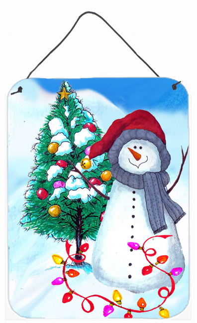 Trimming The Tree Snowman Wall and Door Hanging Prints