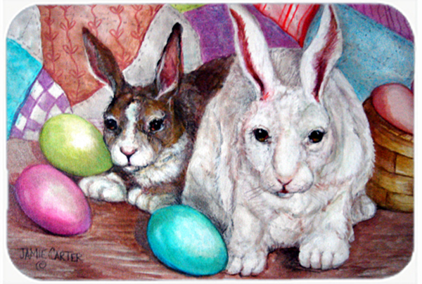 Buddy Buddies Easter Rabbit Glass Cutting Board, Large