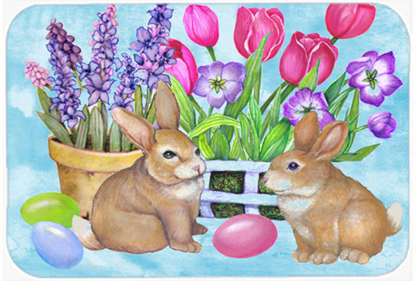 New Beginnings Easter Rabbit Glass Cutting Board- Large