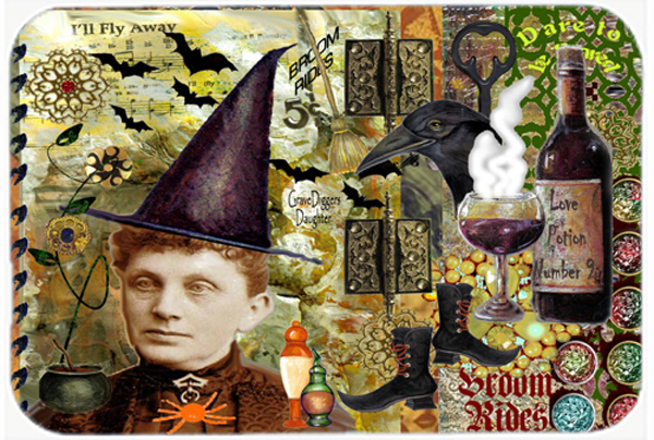 Broom Rides And Spells Halloween Glass Cutting Board- Large